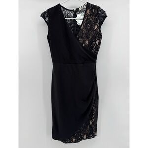 Mystic Dress Women's Lace Black Nude Floral Echoes In The Night Size M